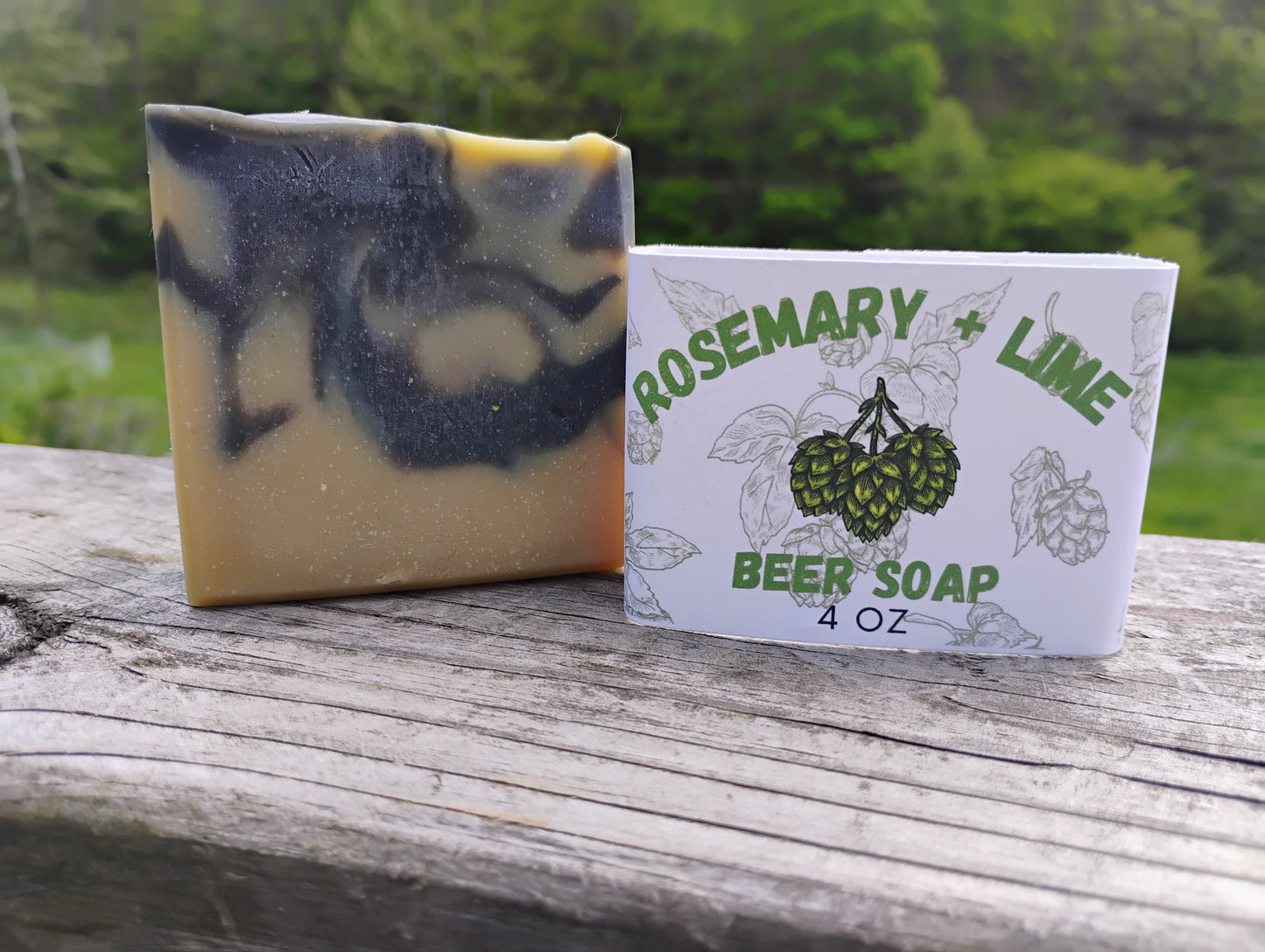 Beer soap rosemary and lime